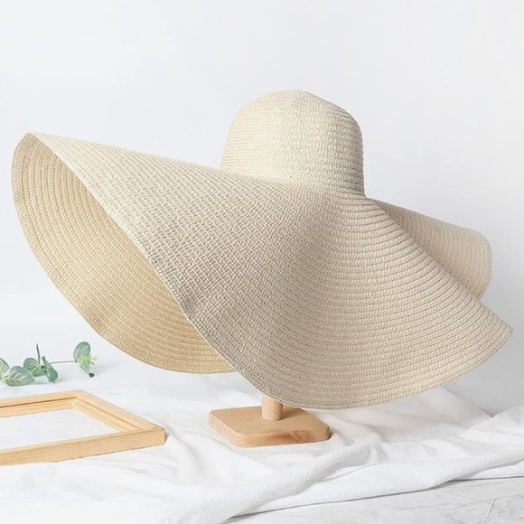 Summer Straw Wide Brim Extra Maxi Hat 👒 - Picture 10 of 13